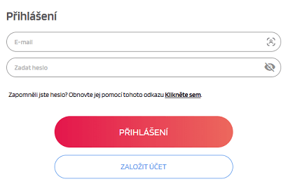 Přihlašovací stránka TrivelaBet
